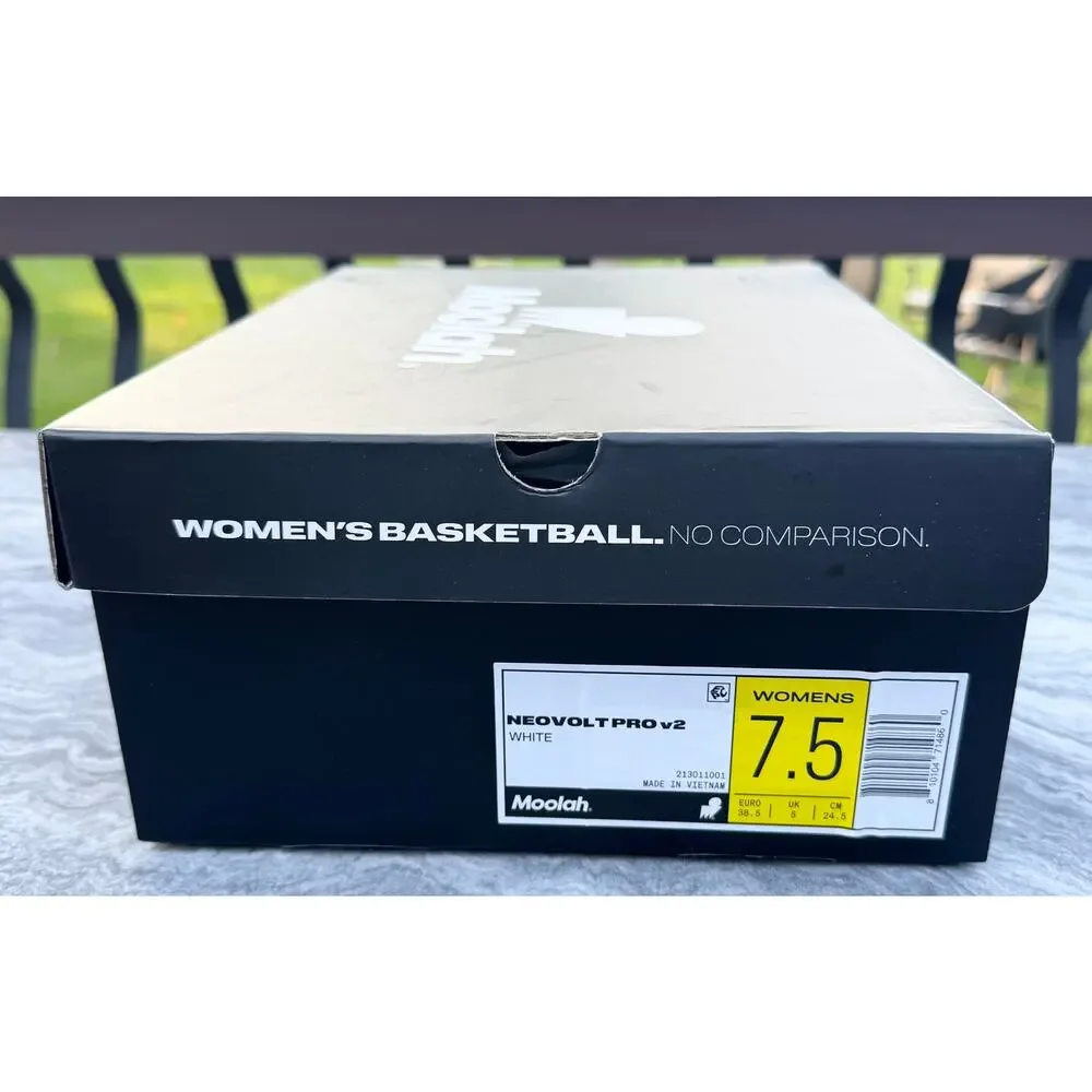 Moolah Women's High-Top Basketball Shoes, Neovolt Pro v2, White, Size 7.5 - NIB